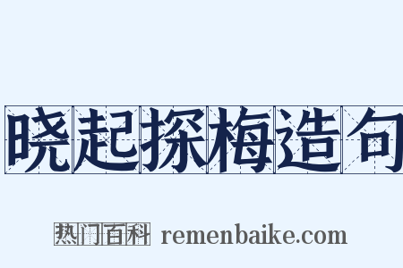 晓起探梅造句是什么意思的图片